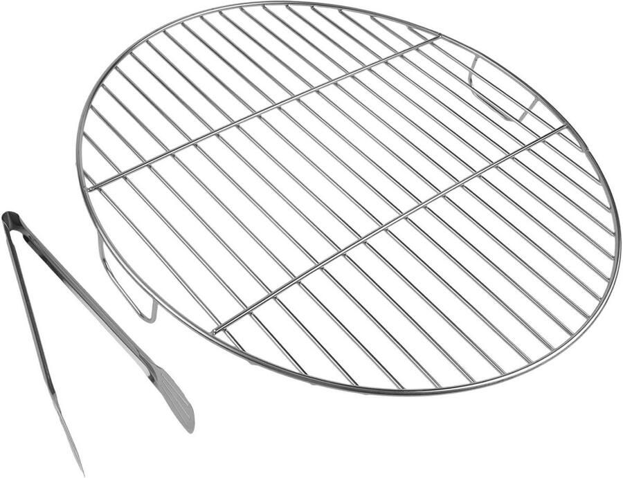 Grillrooster RVS Kookrooster BBQ Buiten Koken Hittebestendig 45 cm Zilver
