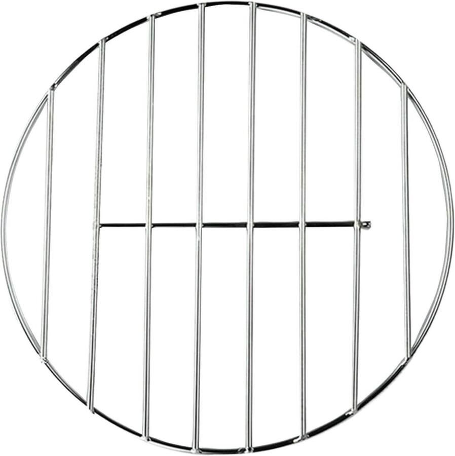 Grillrooster RVS Rond rooster Gelijkmatig koken Naadloos glad oppervlak 30 cm Zilverkleurig