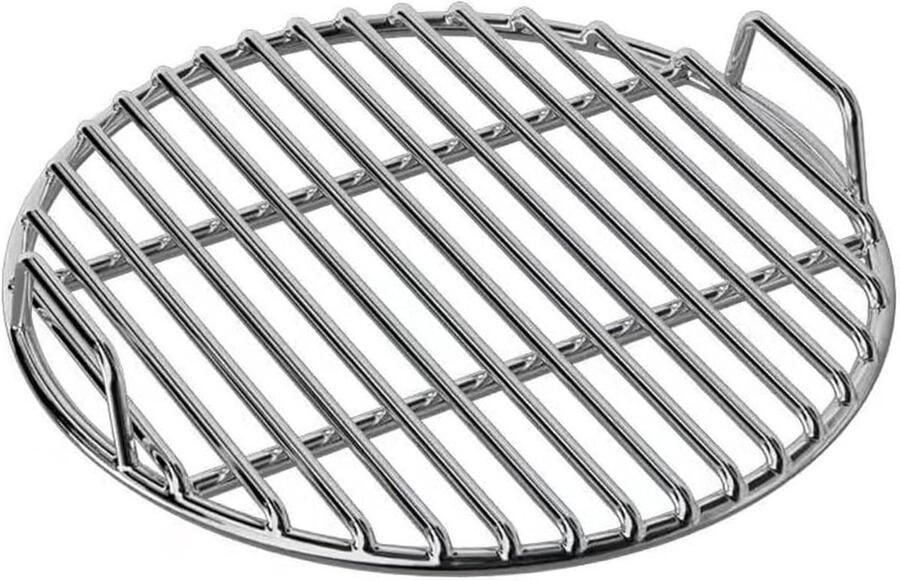 Grillrooster RVS Vervangend rooster Buiten koken Extra dik materiaal 38cm diameter Zilverkleurig