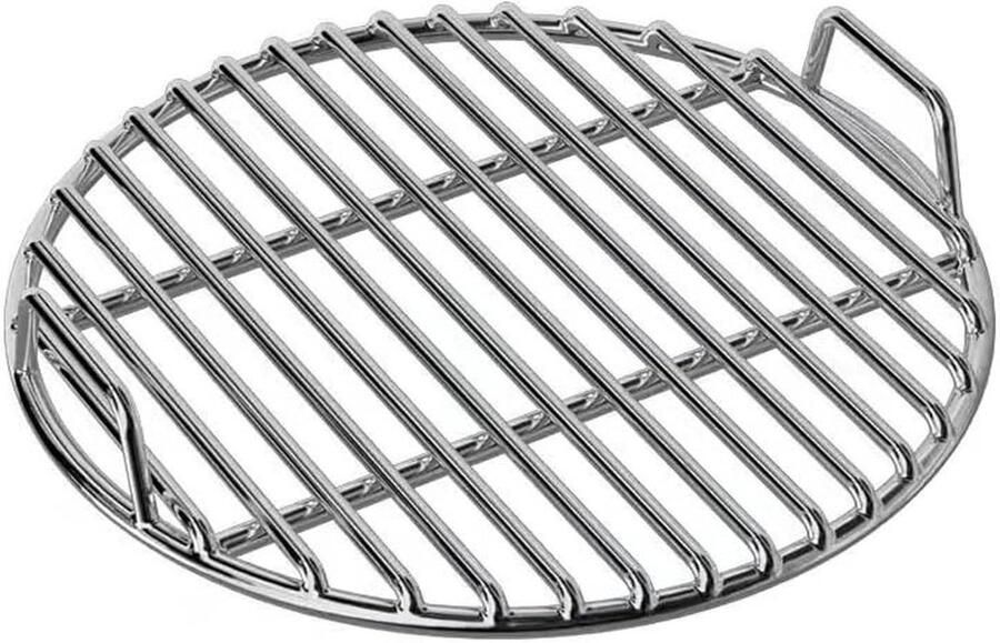 Grillrooster RVS Vervangingsrooster Dik Buiten Koken Met Handvat 38 cm Zilver