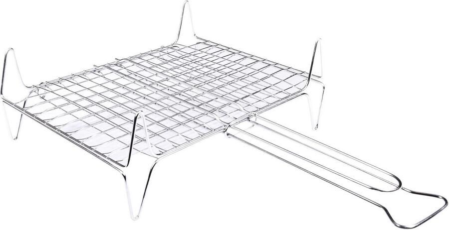 Grillrooster Schelp grill Vlees en vis Met poten 22 x 27 cm Staal