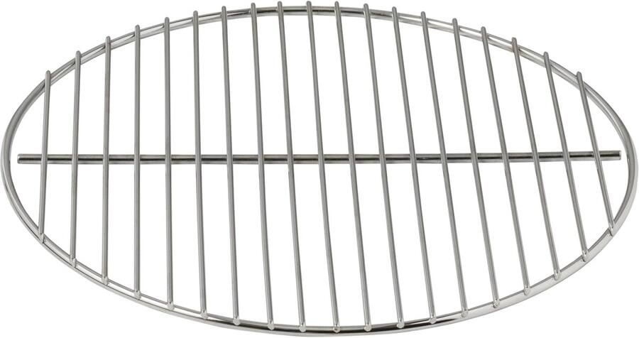 Grillrooster verchroomd voor tafelgrill – Ø 30 cm – buitenring 6 mm tussenstaven 4 mm ca. 13 mm staafafstand – hoogwaardig vervangend rooster voor houtskool- en campingbarbecues