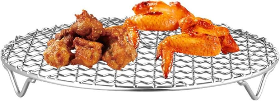 Grillrooster Vervanging Bakrooster RVS Buiten Koken Zwaar Roestvrij Staal 21 cm Zilver