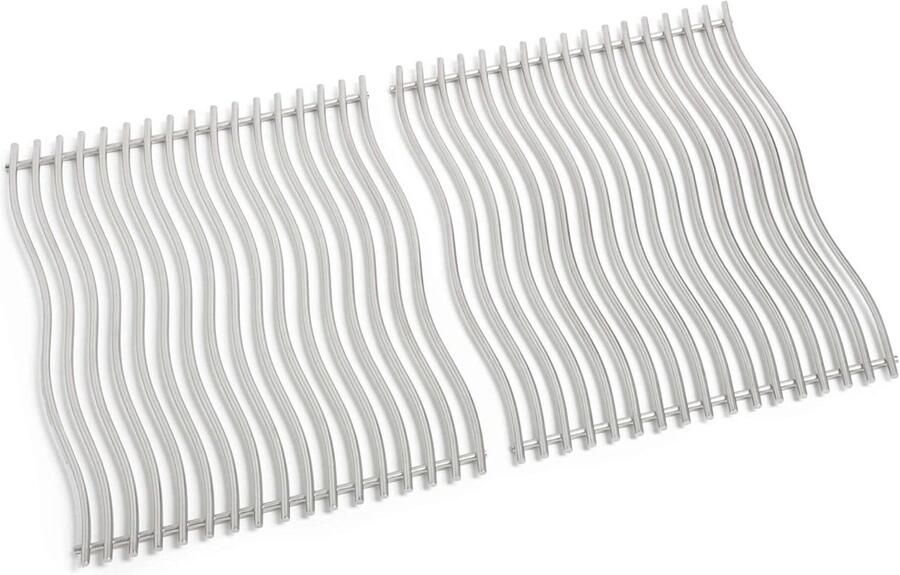 Grillrooster Vervanging BBQ Accessoire Buiten Koken Roestvrij Staal 55 x 38 cm Zilver
