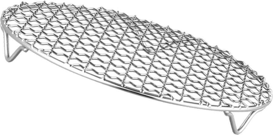 Grillrooster Vervanging Kampeer Grill Buiten Koken Dik Roestvrij Staal 26 cm Zilver