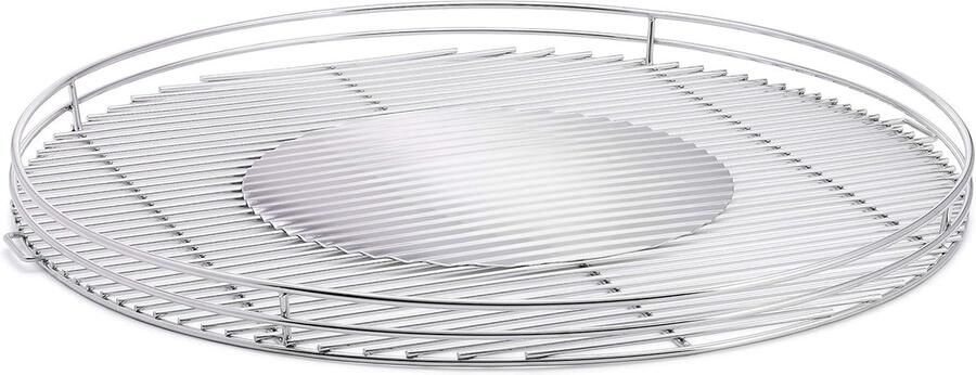 Grillrooster Vervanging Roestvrij Staal Rooster Buiten Koken Speciaal Ontwikkeld 576 mm Diameter Zilver