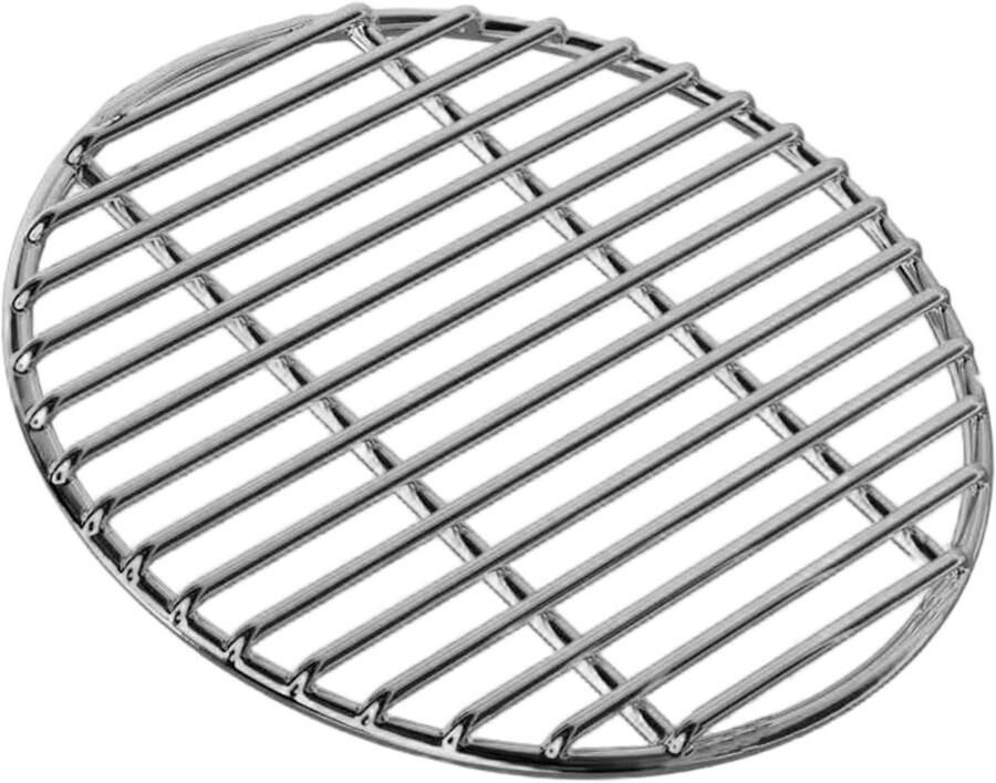 Grillrooster Vervanging Rond Grillrooster Buiten Koken Verdikt Roestvrij Staal 40 cm Zilverkleurig