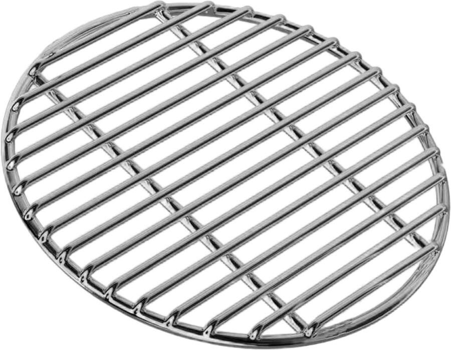 Grillrooster Vervanging Rond Rooster Bakplaat Buiten Koken Verdikt Roestvrij Staal 40 cm Zilver