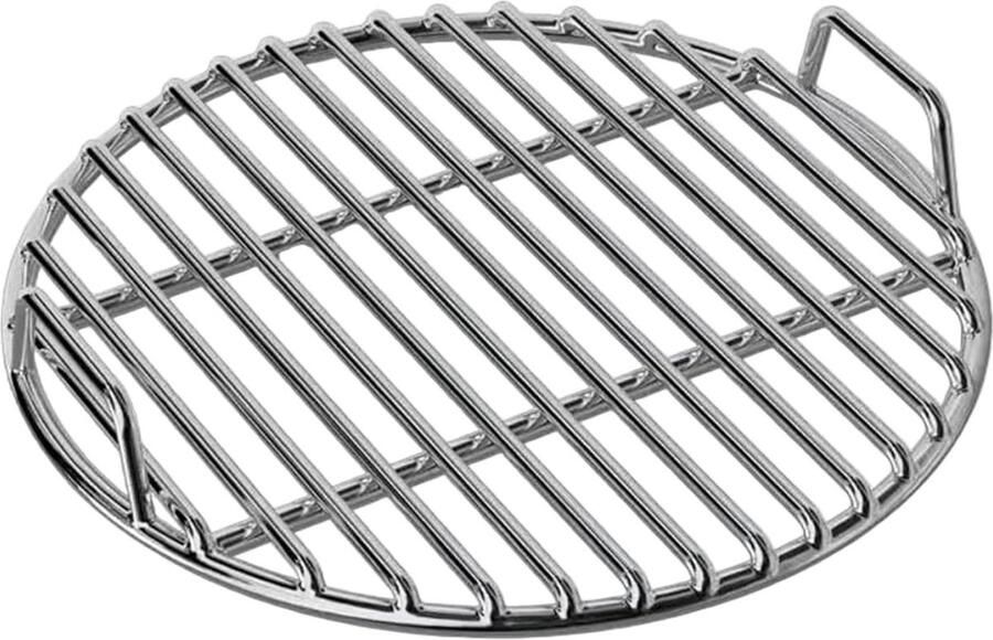 Grillrooster Vervanging Rond Rooster Buiten Koken Extra Dik Ontwerp 35 cm Zilver