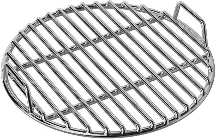 Grillrooster Vervanging RVS Rooster Buiten Koken Extra Dik 33cm Diameter Zilver