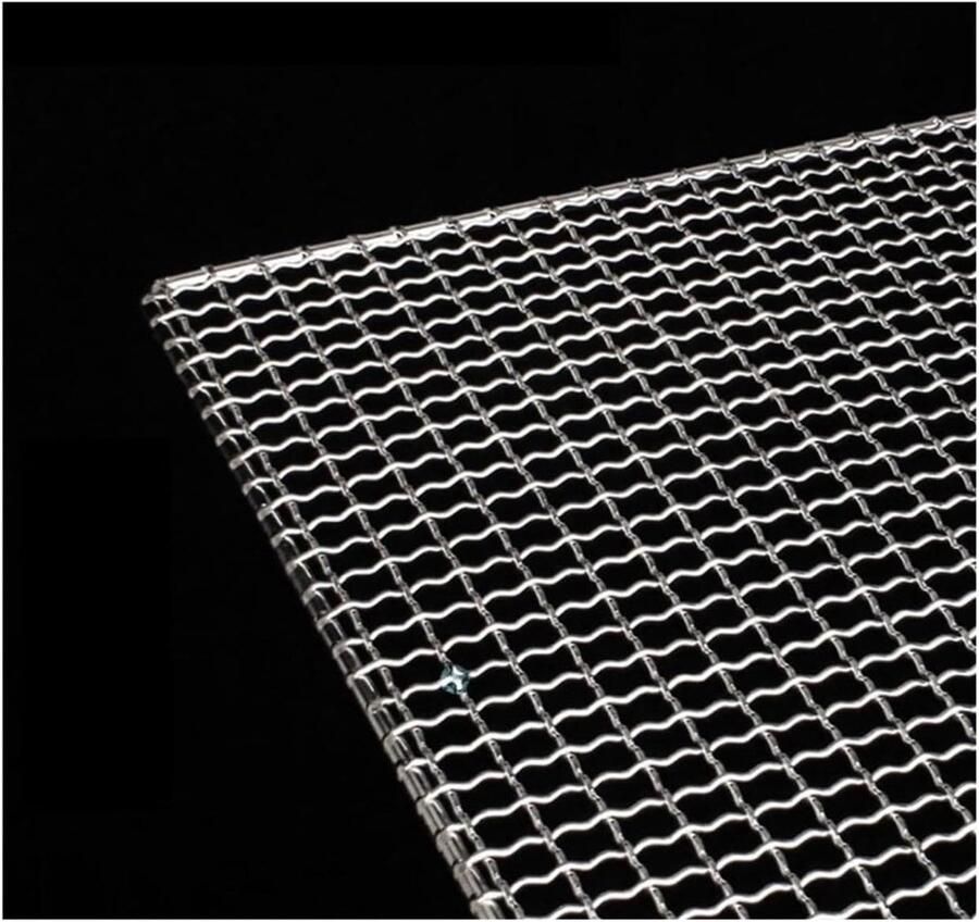 Grillrooster Vierkant Barbecue Net Buiten Grillen 304 Roestvrij Staal 39 x 24 cm Zilver