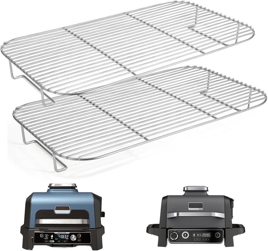 Grillrooster voor Ninja Woodfire Pro XL grillaccessoires compatibel met Ninja elektrische grill en OG850EU OG901EU (2 stuks)