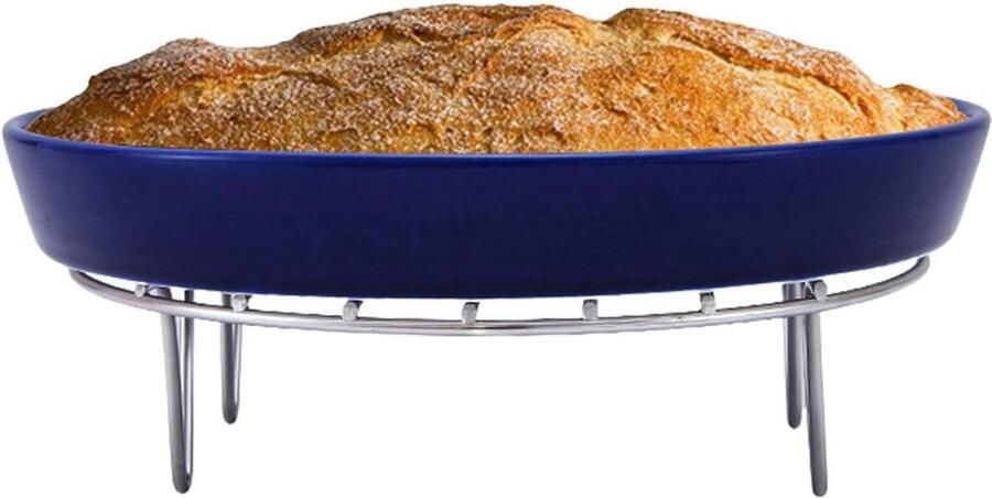 Grillrooster voor oven Draadgaas bakplaat Koken en braden Vaatwasmachinebestendig Diameter 19 cm Zilver