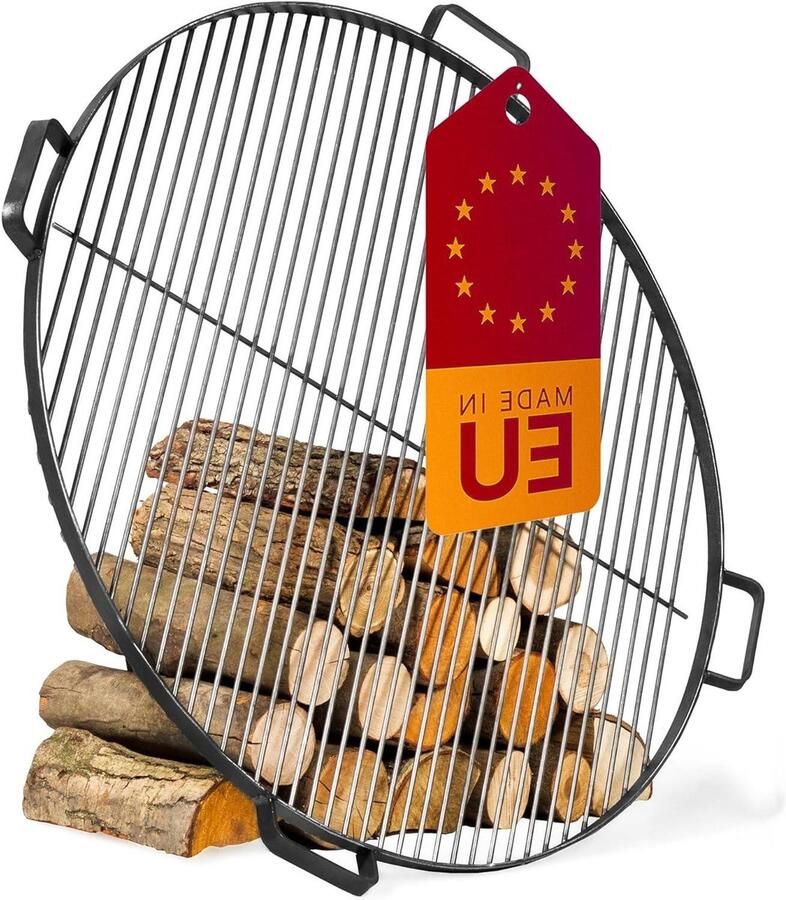 Grillrooster Zwart Buiten Koken Barbecue Accessoire Handgemaakt In Europa Diameter 80 Cm