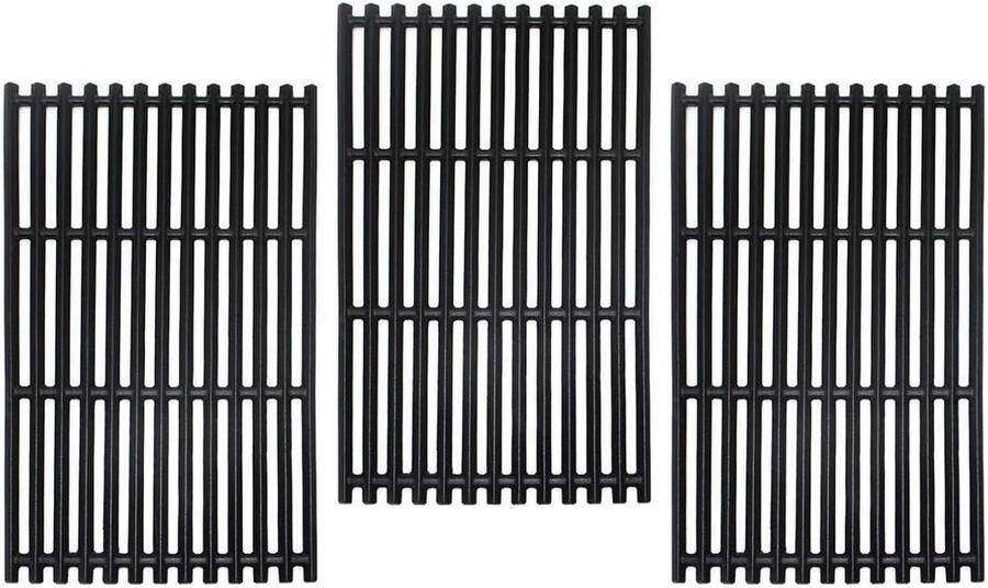 Grillroosters Gietijzer Barbecue Roosters Buiten Koken Mat Emaille Afwerking 3 x 43 x 24 cm Zwart