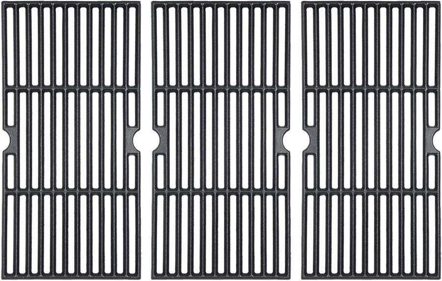 Grillroosters Gietijzer BBQ Platen Grillen Buiten Heavy Duty Anti-stick Set van 3 Zwart