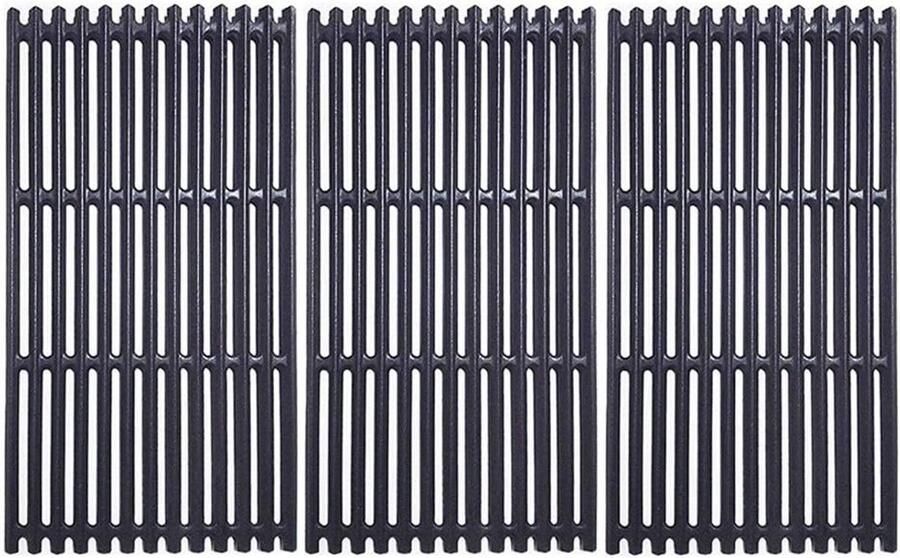 Grillroosters Gietijzer Kookroosters Vervangen Barbecue Bereiding Houdt Warmte Vast 17 x 9.5 Inch Zwart