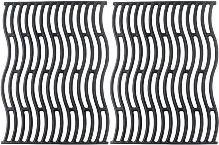 Grillroosters Vervanging BBQ Platen Barbecueën Gietijzer 2 stuks Zwart