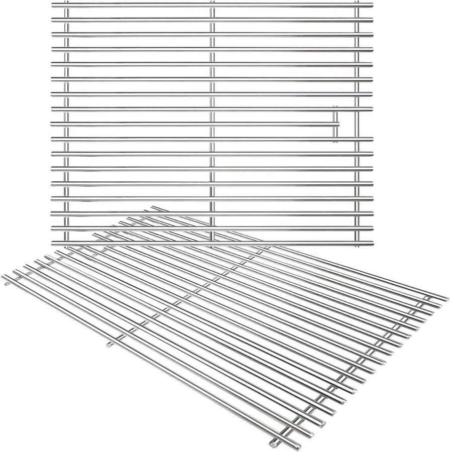Grillroosters Vervanging BBQ Roosters Barbecueën Gelijkmatige Warmte 44.5 x 34.3 cm Zilver