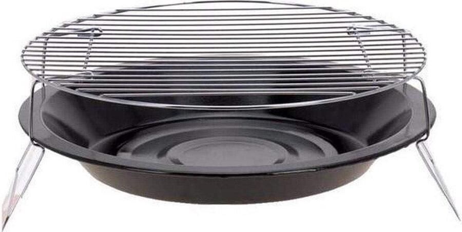 Grillschaal Barbecueschaal Buiten Koken Gepolijste Afwerking 36 cm Zwart