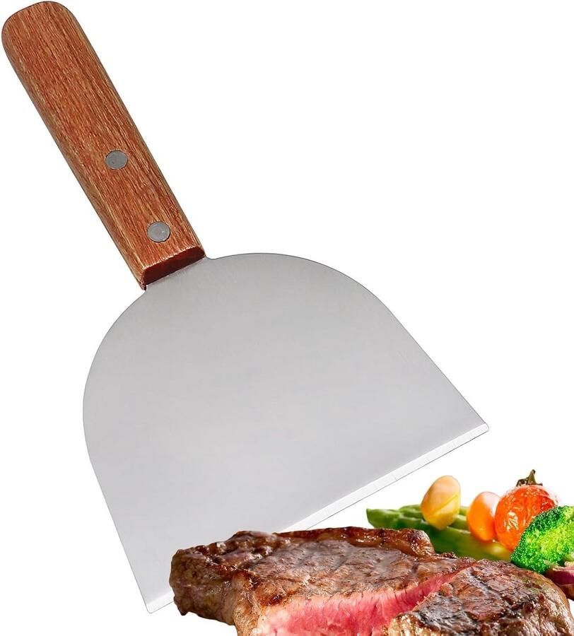 Grill Schraper Bakplaat Spatel Grill Reinigen Zwaar Roestvrij Staal 22x13 cm Niet gespecificeerd