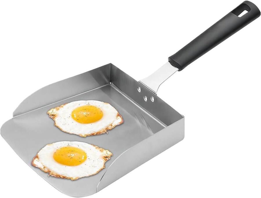 Grillspatel Hamburger spatel Barbecueën Gladde rand bescherming 38.5 x 19 cm Zilver