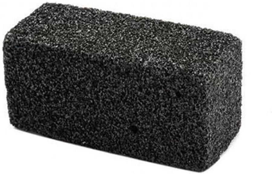 Grillsteen Reiniger BBQ Schraper Grill Oppervlak Reinigen Werkt op Hete Oppervlakken 20 x 10 cm Grijs