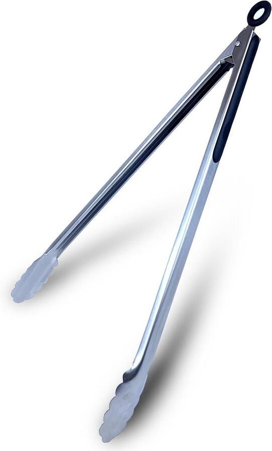 Grilltang Barbecuetang Keukentang Veilig Grillen Antislip Handgrepen 45 cm Zilver
