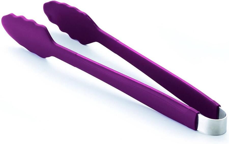 Grilltang Keukentang Barbecueën Hittebestendig siliconen 33 cm Lila