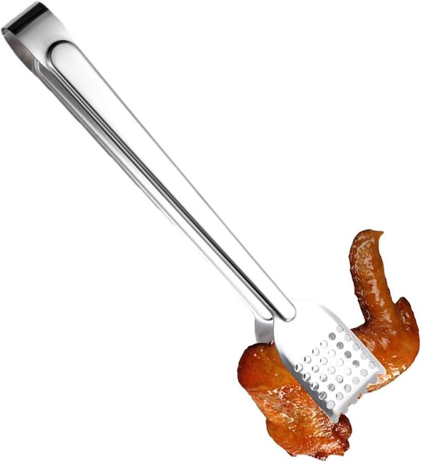 Grilltang Keukentang Serveergereedschap Eten Bereiden Roestvrij Staal 25 cm Zilverkleurig