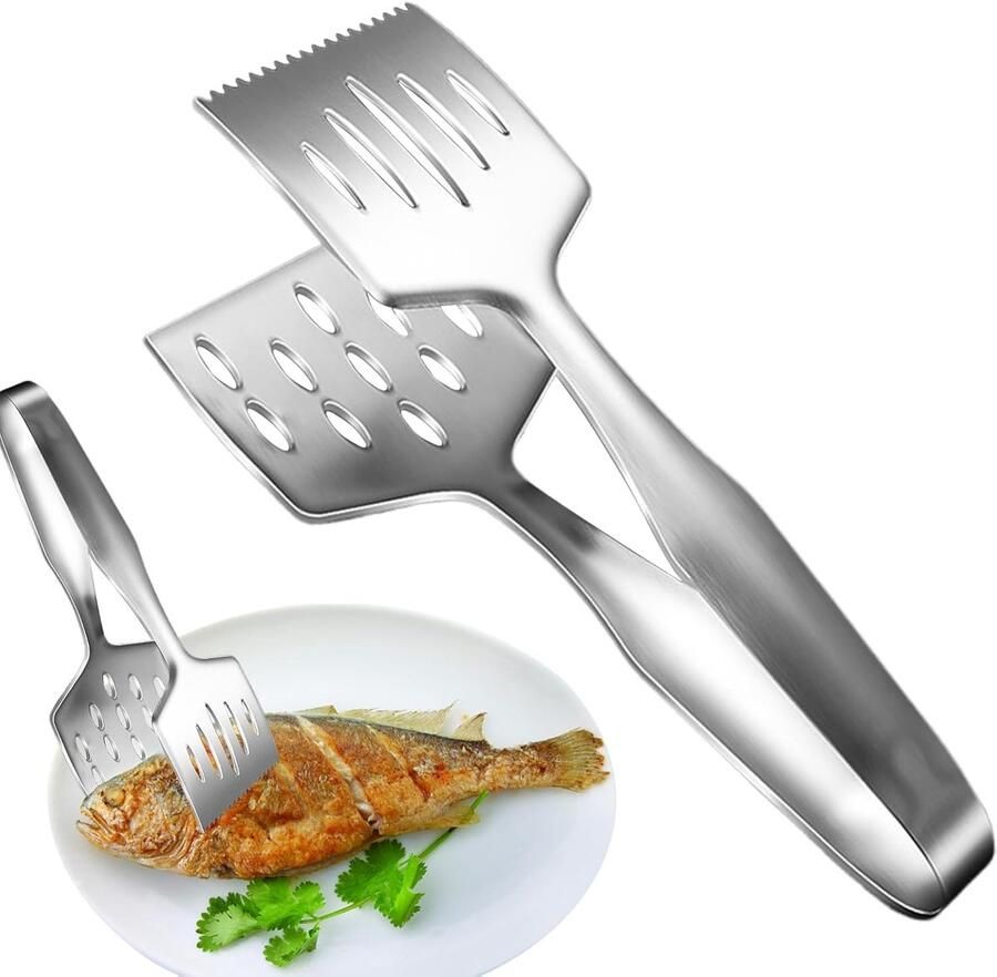 Grilltang Kooktang Serveertang Keukengerei Buiten Koken Hittebestendig Roestvrij Staal 27 cm Zilver