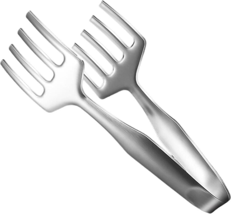 Grilltang Roestvrijstaal Kooktang Serveertang Barbecue en Keuken Hittebestendig Ergonomisch 27 cm Zilver