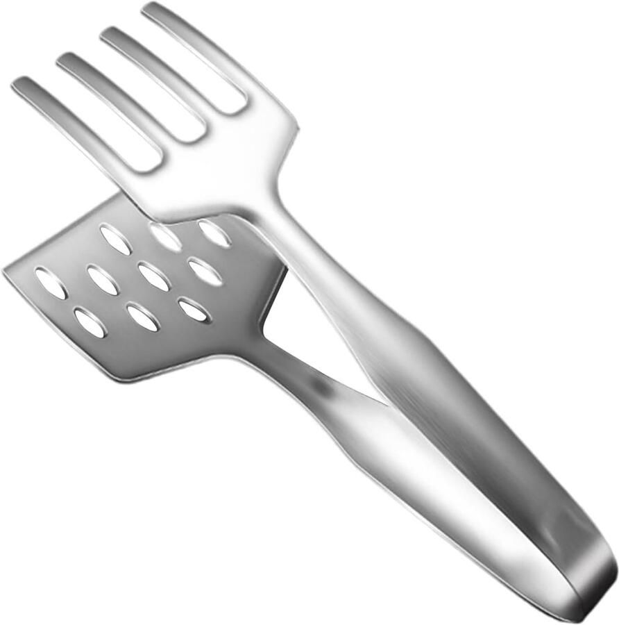 Grilltang Roestvrijstaal Metalen Keukentang Barbecue Keuken Werk Hittebestendig Ergonomisch 27 cm Zilverkleurig