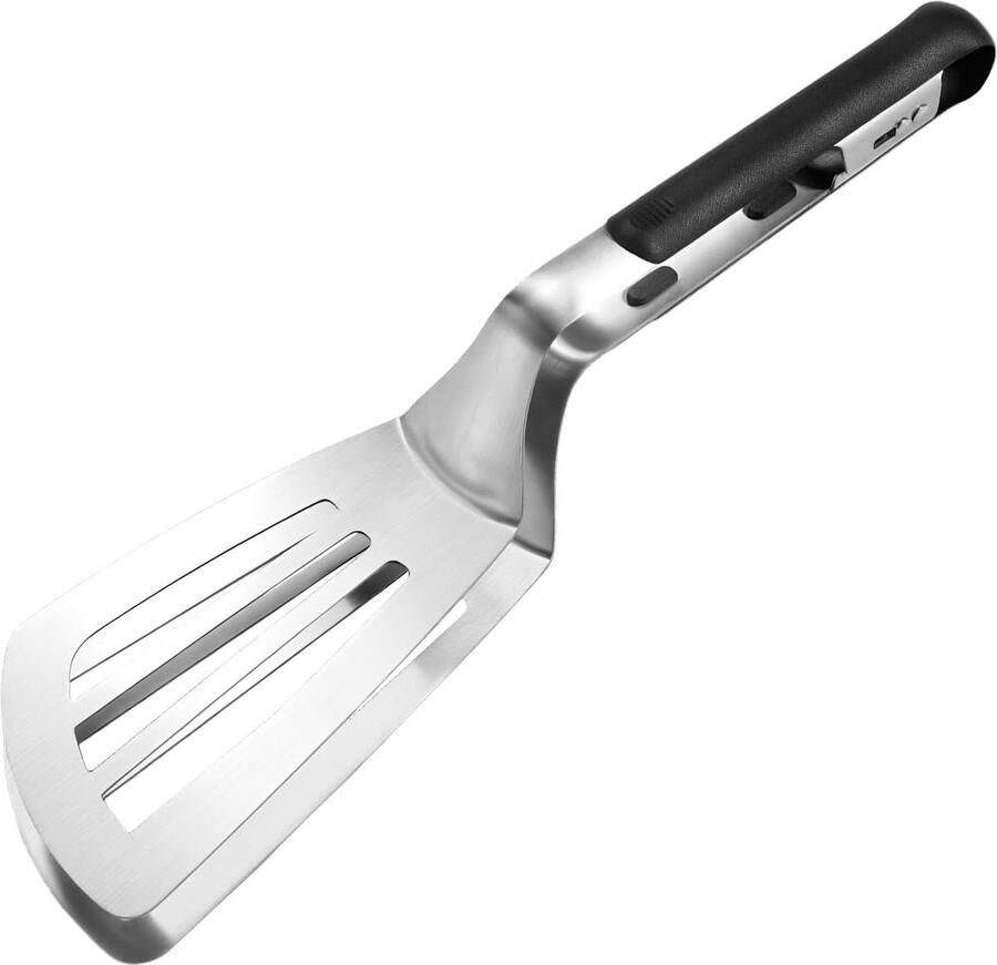Grilltang RVS Keukentang Spatel Koken en Grillen Hittebestendig Handvat 33 cm Zilverkleurig