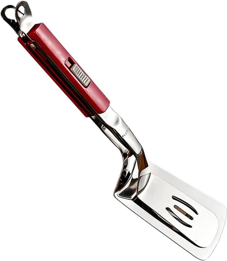 Grilltang Spatel Keuken Tang Koken Grillen Olie Drainage Ontwerp 29 cm Rood