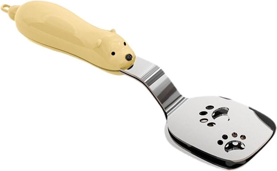 Grilltang Spatel Kooktang Keukentang Voedsel Draaien Serveren Hittebestendig Roestvrij Staal 24 x 6.5 cm Geel