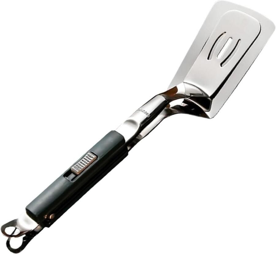 Grilltang RVS Voedsel tang Koken en serveren Holle constructie olie afvoer 29 cm Groen