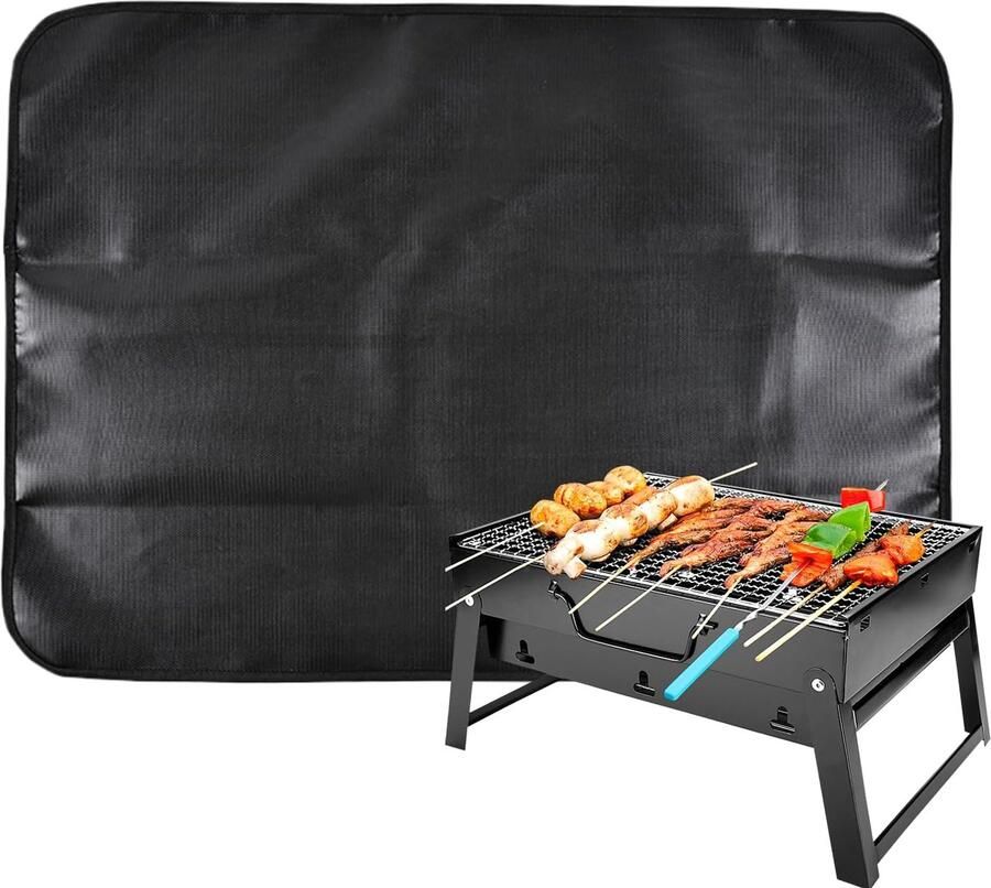 Grillvloermat dubbelzijdige vuurvaste grillmatten voor terras
