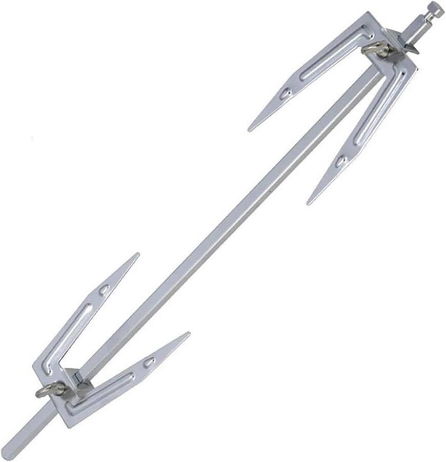 Grillvork Draaivork Vlees Grillen Afneembaar Ontwerp 28 of 34 cm Zilver