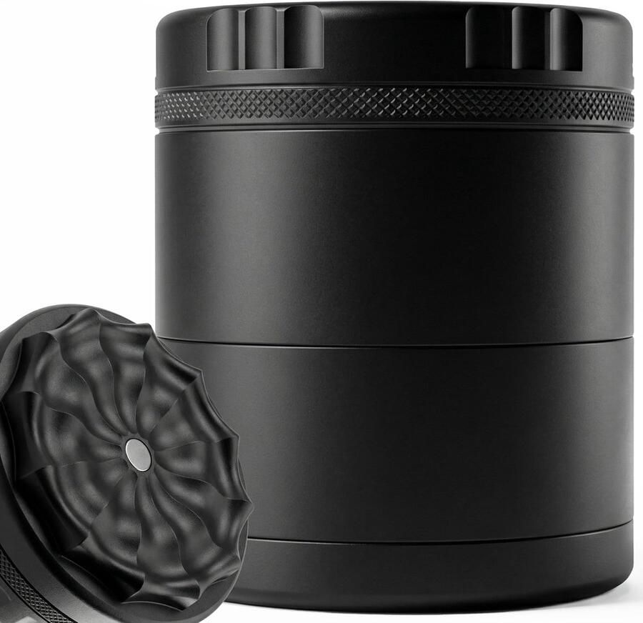 Grinder Metaal 63mm Herb Grinder 4delig Grinders Crusher Zwart