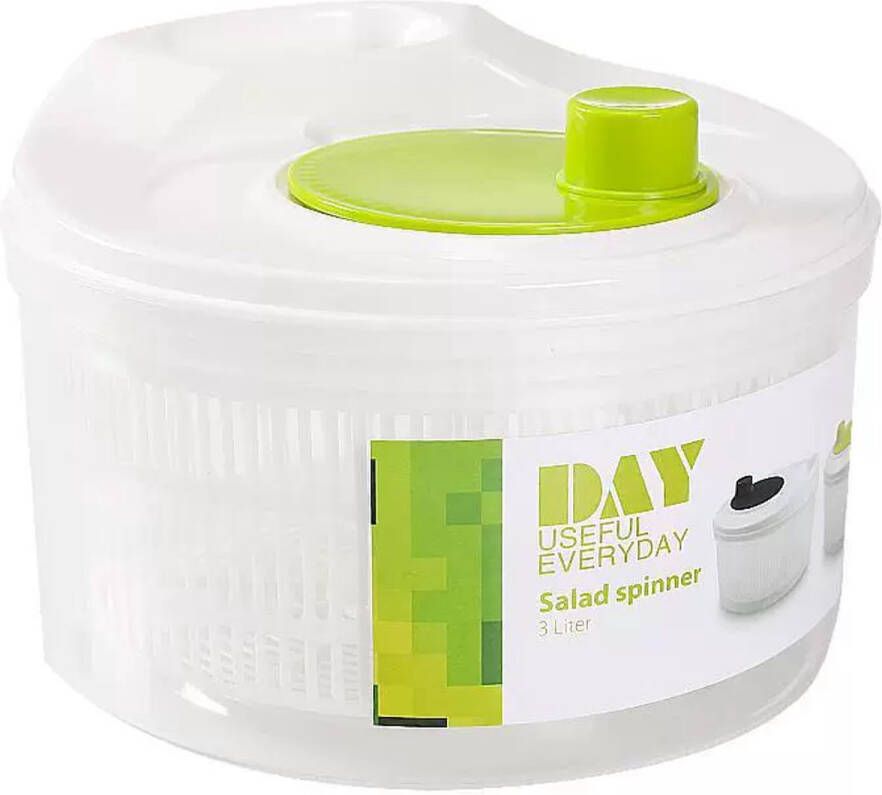 Groene groentesaladedroger uit één stuk eenvoudige groente- en fruitwasmachine handmatige huishoudelijke groentespinner gefrituurde bakoliespinner