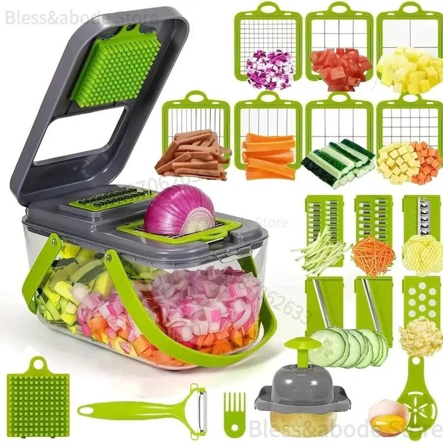 Groente Chopper Multifunctioneel Handvat Geïntegreerde Dicer Keuken Tool