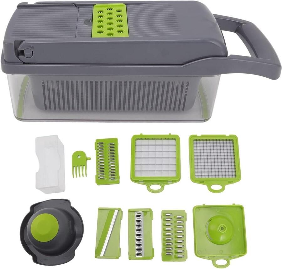 Groente Fruithakselaar Keukenmolen Veggie Dicer Snel Groenten Snijden 4-in-1 Keukengadget 35 x 12 x 12 cm