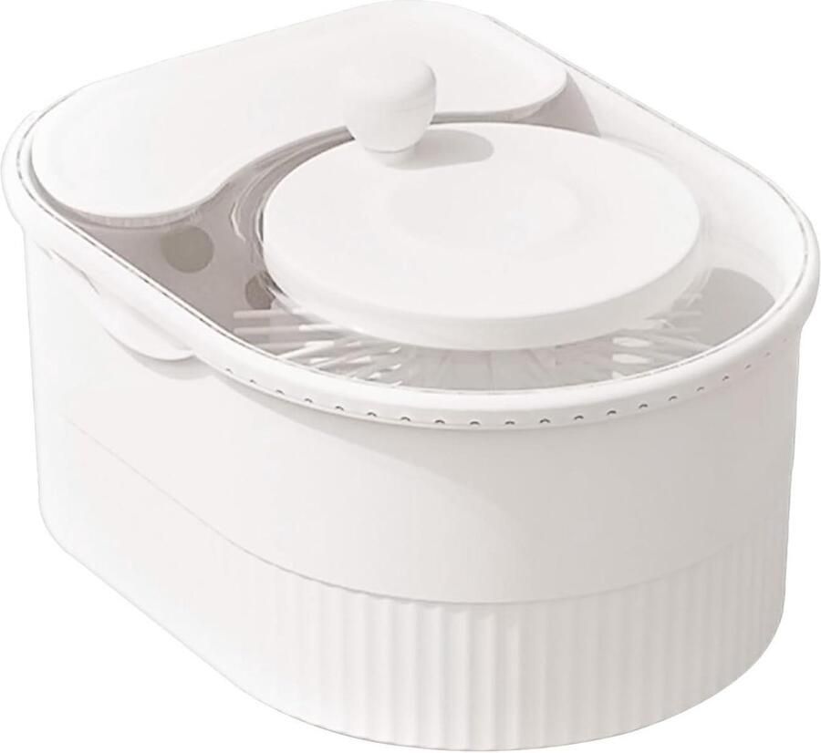 Groente Spinner Salade Droger Groenten Wassen Draaibaar Deksel 386 x 28 x 201 cm Wit
