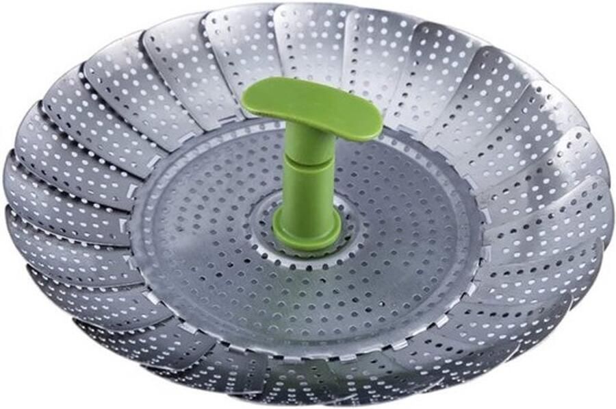 Groente Stomer Kookmandje Opvouwbaar Gezond Koken Roestvrij Staal 13x163x25 cm