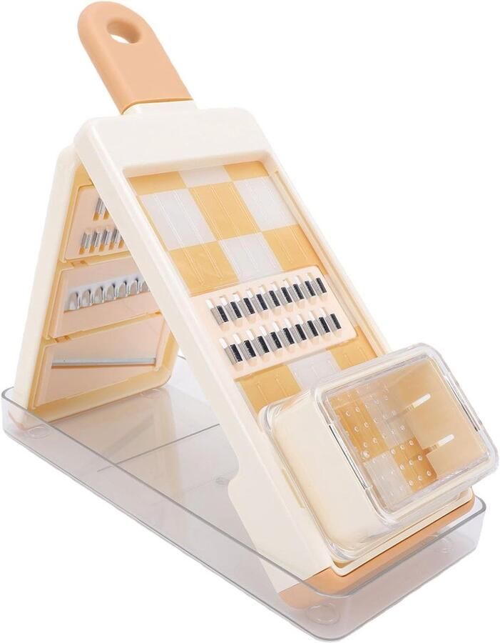 Groentehakker 4-in-1 Keukenmachine Multisnijder Maaltijden Bereiden Roestvrijstalen Messen 31 x 13 x 6.8 cm Wit