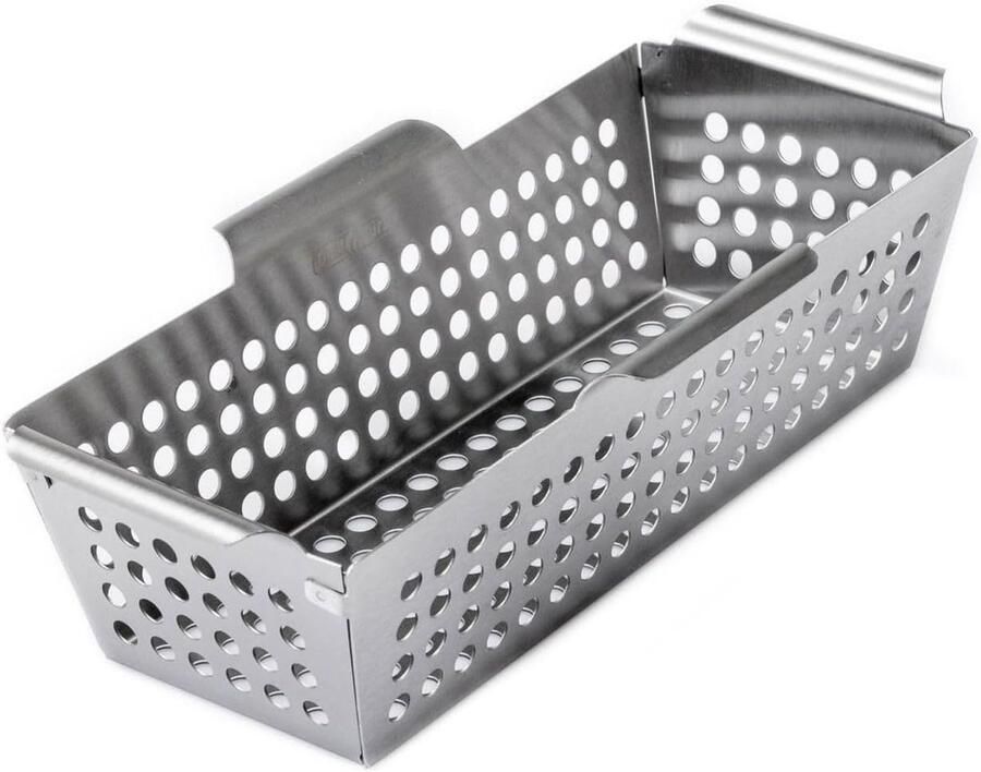 Groentemand Grill Grillschaal Barbecue Groenten Vis Vlees Geperforeerd Roestvrij Staal 31 x 16 x 9 cm