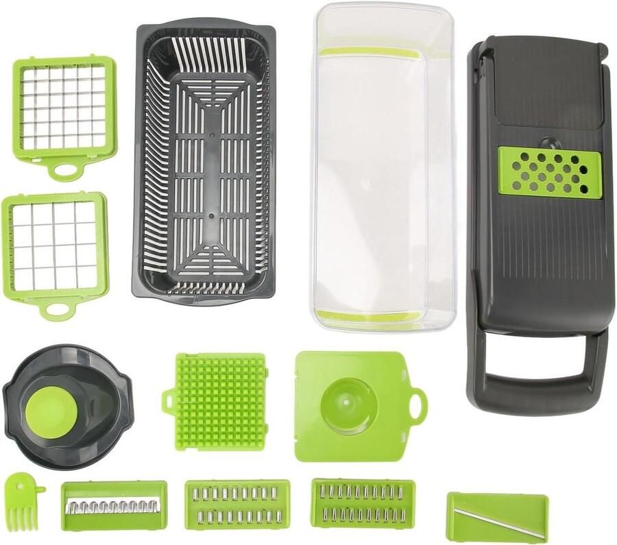 Groentenhakker Multifunctioneel Keuken Snijmachine Versnipperaar Snel Groenten Snijden Veelzijdige Snijfuncties 33L x 12W x 12H cm