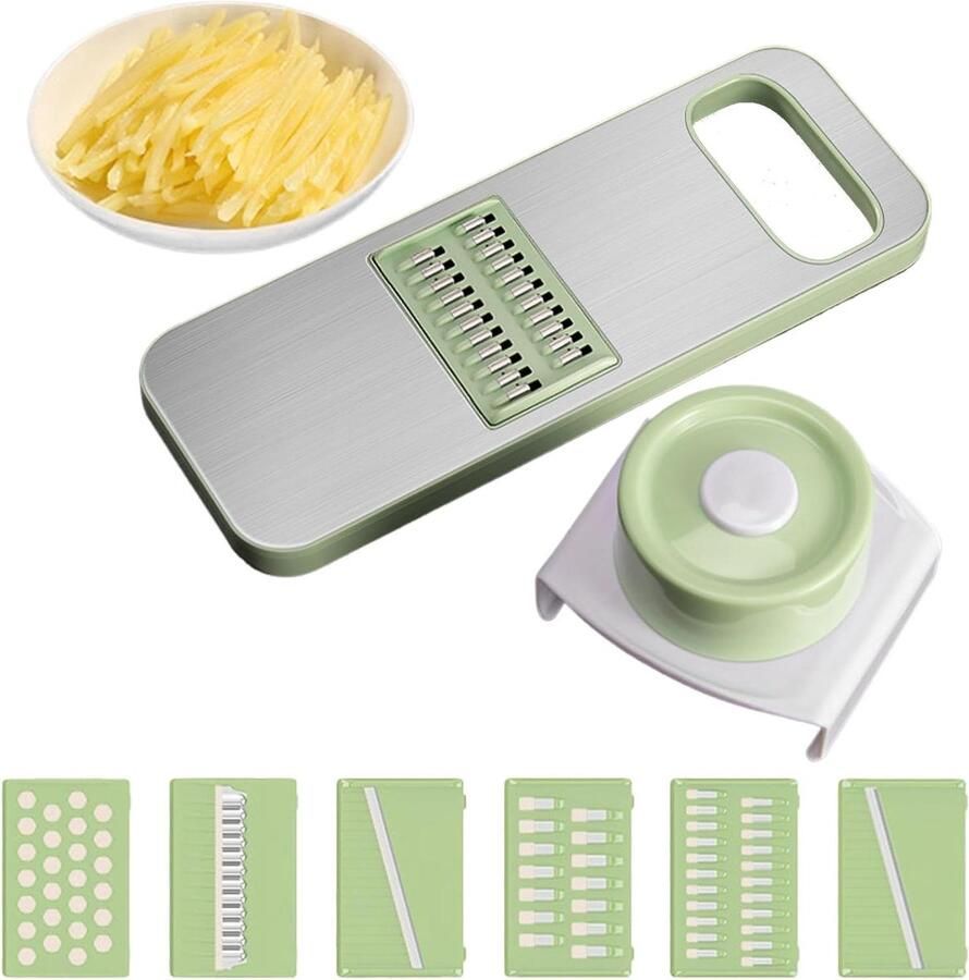 Groentenhakker Rasp Keuken Snijder Maaltijden Bereiden Schokabsorberend Ontwerp 30.1 x 12.3 x 7.7 cm Groen