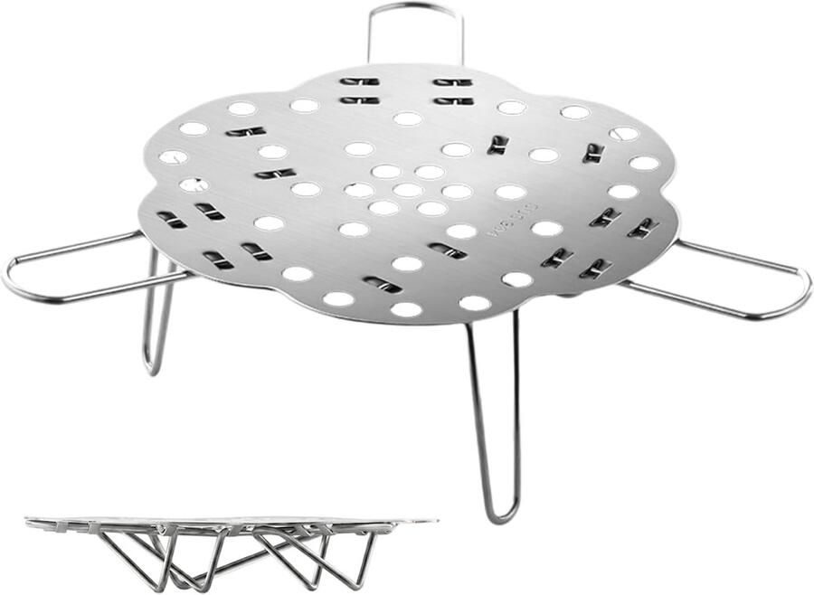 Opvouwbare stoommand Verstelbaar stoomrek Gezond koken Roestvrij staal 156-242 cm